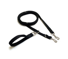 Load image into Gallery viewer, Double Ended Dog Lead With Sliding Swivel Handle Set In 20mm Air Webbing