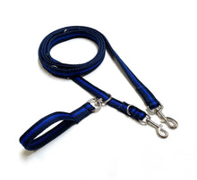 Load image into Gallery viewer, Double Ended Dog Lead With Sliding Swivel Handle Set In 20mm Air Webbing