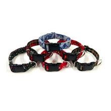 Load image into Gallery viewer, Christmas Dog Collars Adjustable 100% Cotton Fabric 25mm Wide In Various Designs Small Medium Large