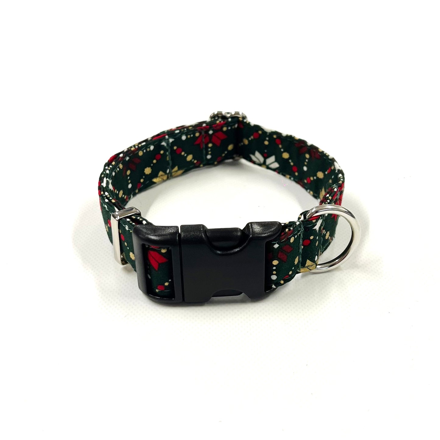 Christmas Dog Collars Adjustable 100% Cotton Fabric 25mm Wide In Various Designs Small Medium Large