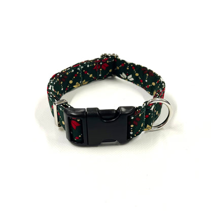 Christmas Dog Collars Adjustable 100% Cotton Fabric 25mm Wide In Various Designs Small Medium Large