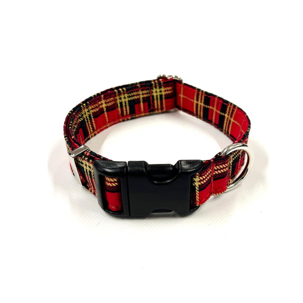 Christmas Dog Collars Adjustable 100% Cotton Fabric 25mm Wide In Various Designs Small Medium Large