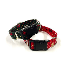 Load image into Gallery viewer, Christmas Dog Collars Adjustable 100% Cotton Fabric 25mm Wide In Various Designs Small Medium Large