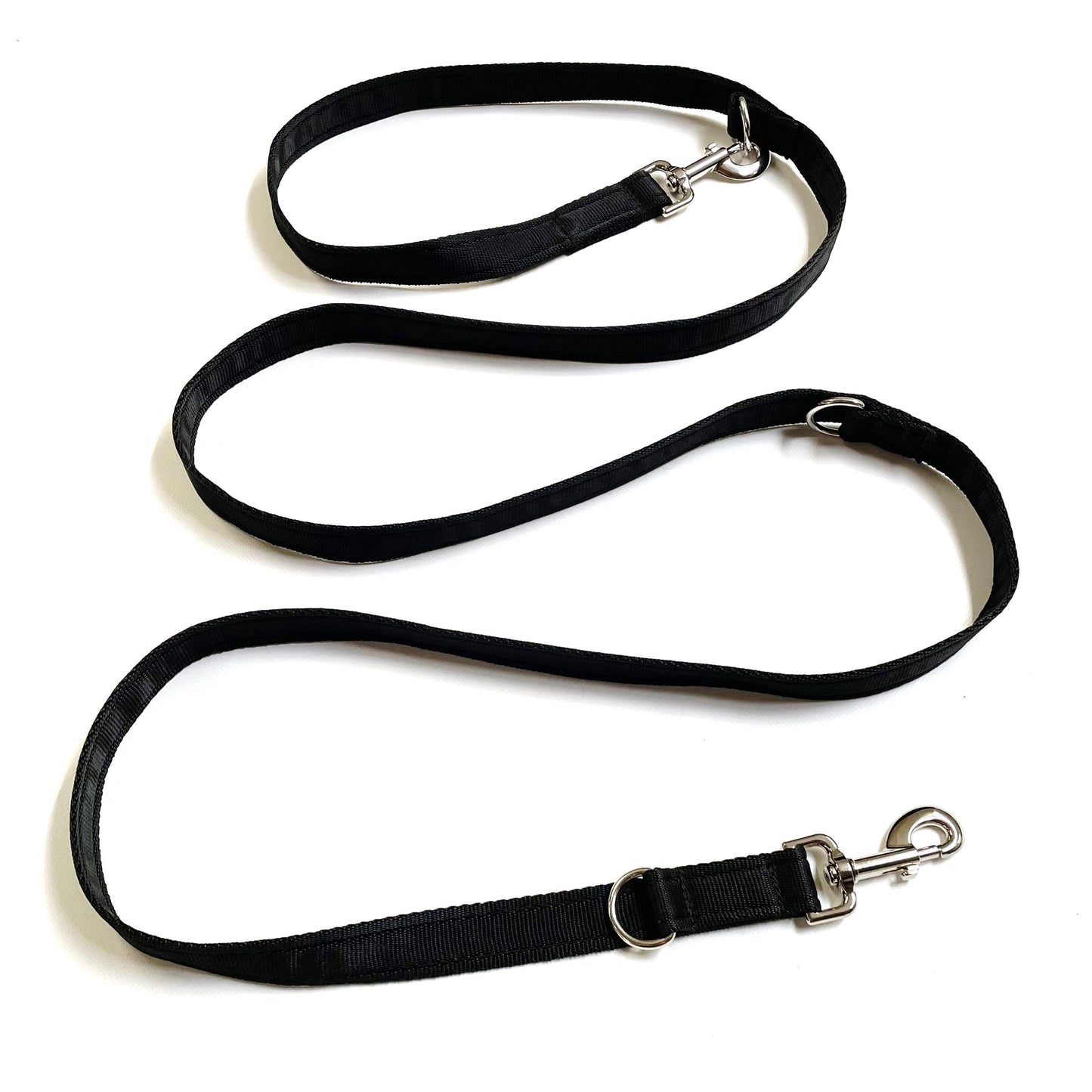 Police Style Dog Training Leads Double Ended Obedience Leash Multi-Functional 25mm Cushion Webbing