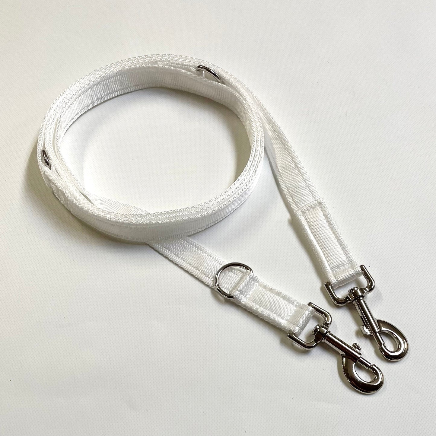 Police Style Dog Training Leads Double Ended Obedience Leash Multi-Functional 25mm Cushion Webbing