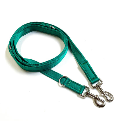 Police Style Dog Training Leads Double Ended Obedience Leash Multi-Functional 25mm Cushion Webbing