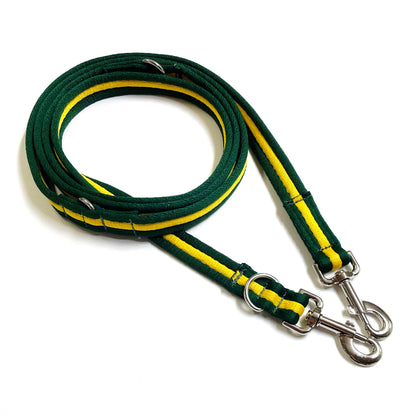 Police Style Dog Training Lead Double Ended Multi Functional Dual Walking Leash 25mm Air Webbing 5ft - 15ft