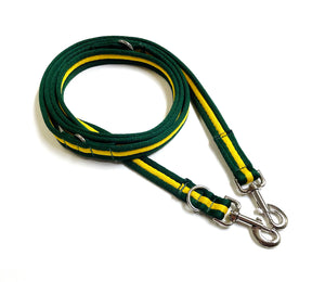 Police Style Dog Training Lead Double Ended Multi Functional Dual Walking Leash 25mm Air Webbing 5ft - 15ft