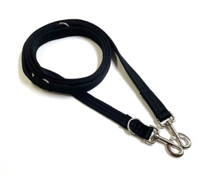 Police Style Dog Training Lead Double Ended Multi Functional Dual Walking Leash 25mm Air Webbing 5ft - 15ft