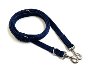 Police Style Dog Training Lead Double Ended Multi Functional Dual Walking Leash 25mm Air Webbing 5ft - 15ft