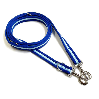 Police Style Dog Training Lead Double Ended Multi Functional Dual Walking Leash 25mm Air Webbing 5ft - 15ft