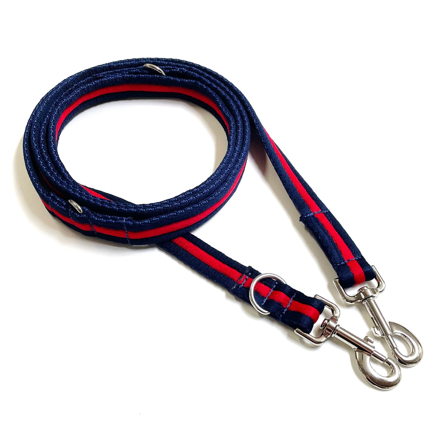 Police Style Dog Training Lead Double Ended Multi Functional Dual Walking Leash 25mm Air Webbing 5ft - 15ft