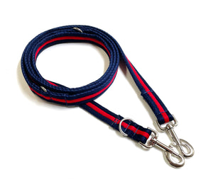 Police Style Dog Training Lead Double Ended Multi Functional Dual Walking Leash 25mm Air Webbing 5ft - 15ft