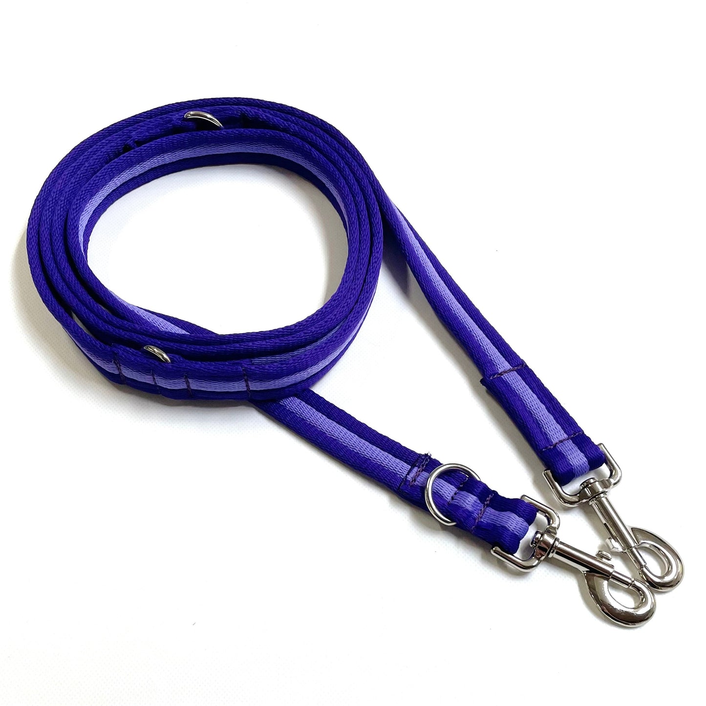 Police Style Dog Training Lead Double Ended Multi Functional Dual Walking Leash 25mm Air Webbing 5ft - 15ft