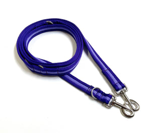 Police Style Dog Training Lead Double Ended Multi Functional Dual Walking Leash 25mm Air Webbing 5ft - 15ft