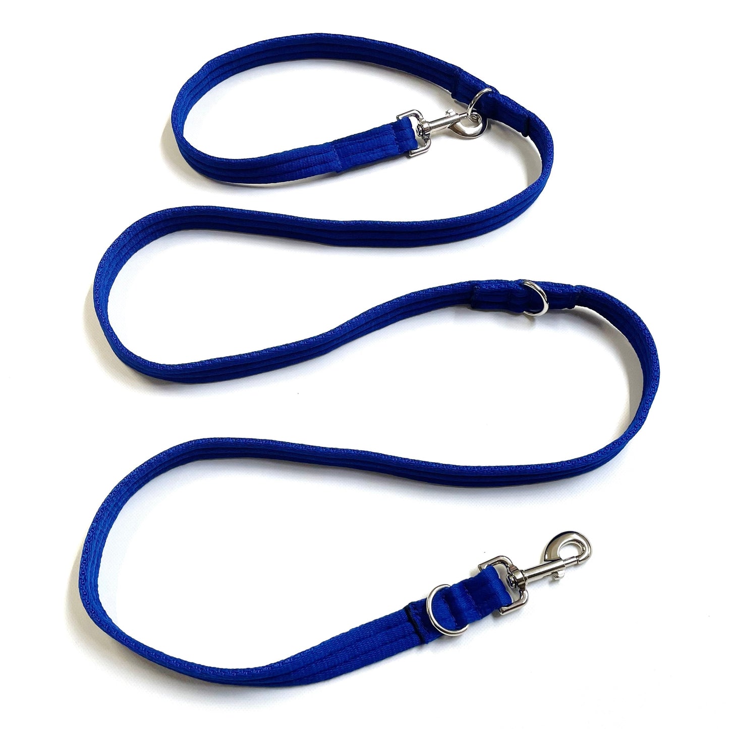 Police Style Dog Training Lead Double Ended Multi Functional Dual Walking Leash 25mm Air Webbing 5ft - 15ft