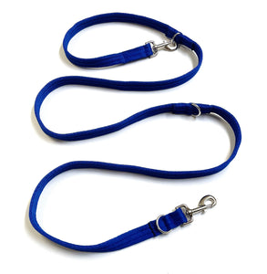 Police Style Dog Training Lead Double Ended Multi Functional Dual Walking Leash 25mm Air Webbing 5ft - 15ft