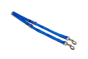 20mm Adjustable 2 Way Coupler Splitter Dog Leads Leash Strong Durable Webbing In 19 Various Colours