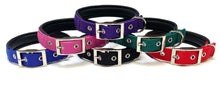 Load image into Gallery viewer, Dog Collar Adjustable Soft Padded Collar 25mm Wide Small Medium Large 20 Colours