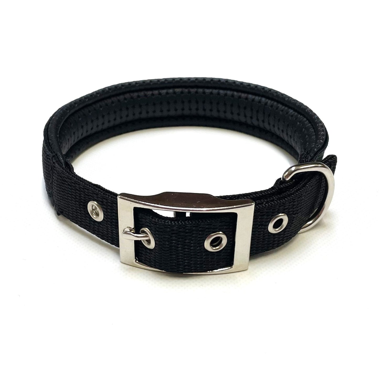 Dog Collar Adjustable Soft Padded Collar 25mm Wide Small Medium Large 20 Colours