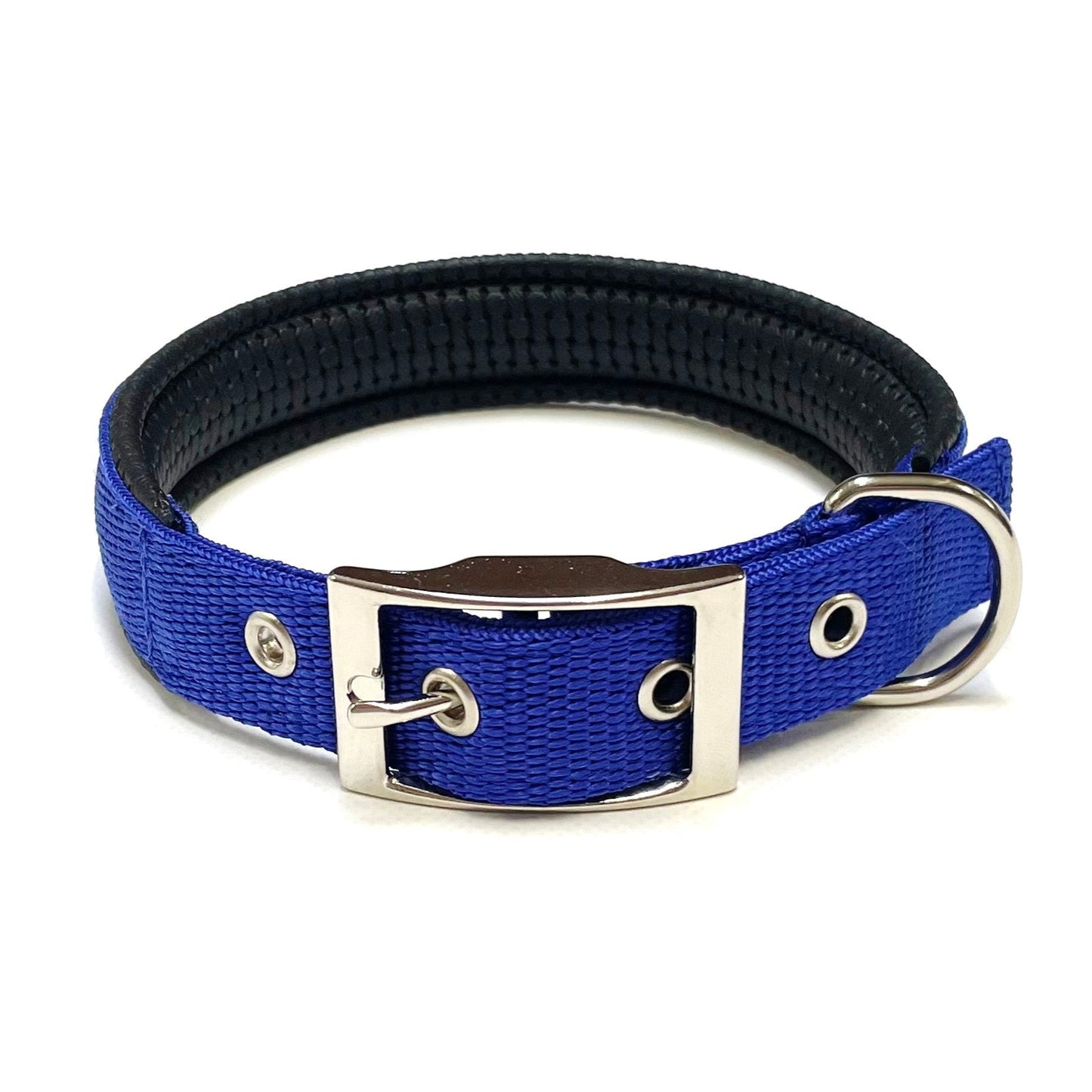 Dog Collar Adjustable Soft Padded Collar 25mm Wide Small Medium Large 20 Colours