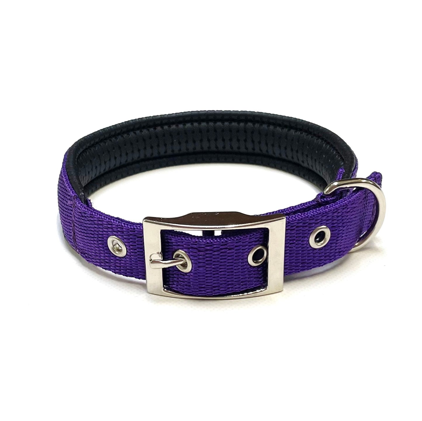 Dog Collar Adjustable Soft Padded Collar 25mm Wide Small Medium Large 20 Colours