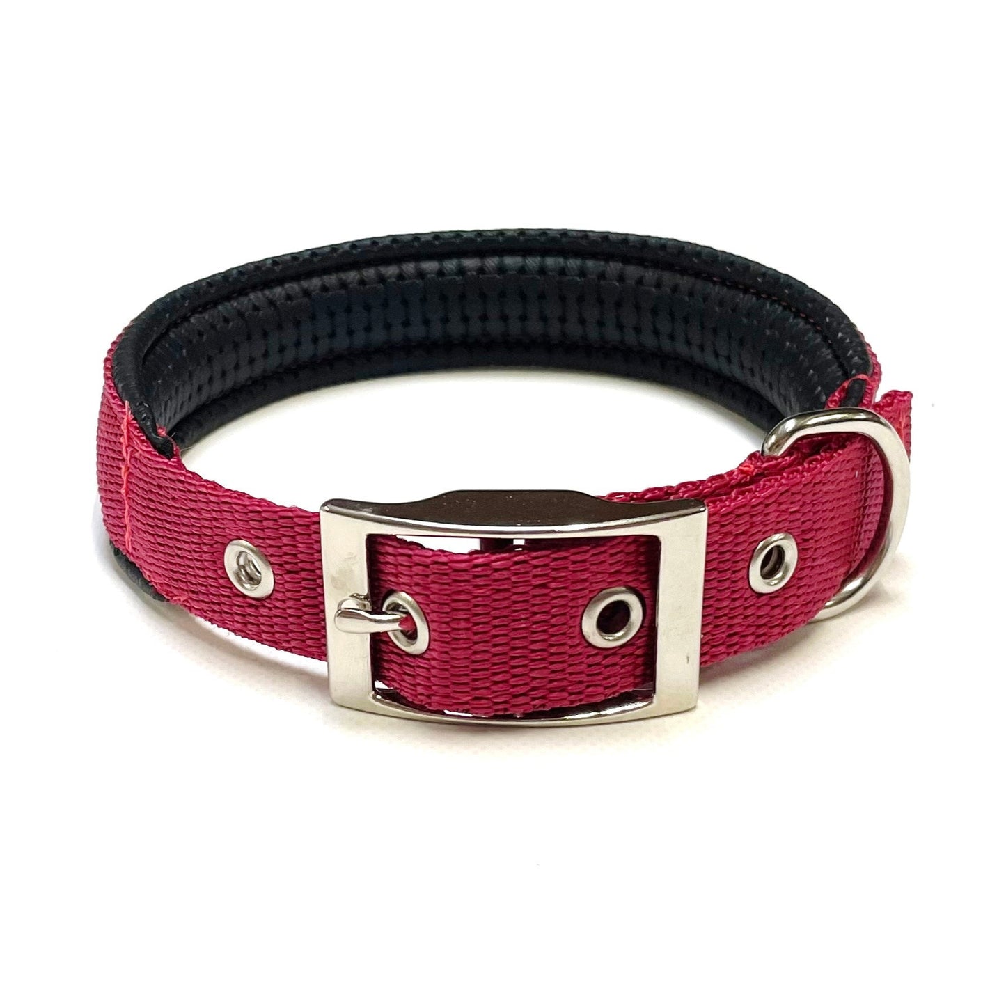 Dog Collar Adjustable Soft Padded Collar 25mm Wide Small Medium Large 20 Colours