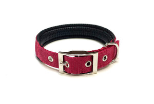 Dog Collar Adjustable Soft Padded Collar 25mm Wide Small Medium Large 20 Colours