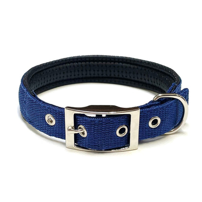 Dog Collar Adjustable Soft Padded Collar 25mm Wide Small Medium Large 20 Colours