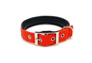 Dog Collar Adjustable Soft Padded Collar 25mm Wide Small Medium Large 20 Colours