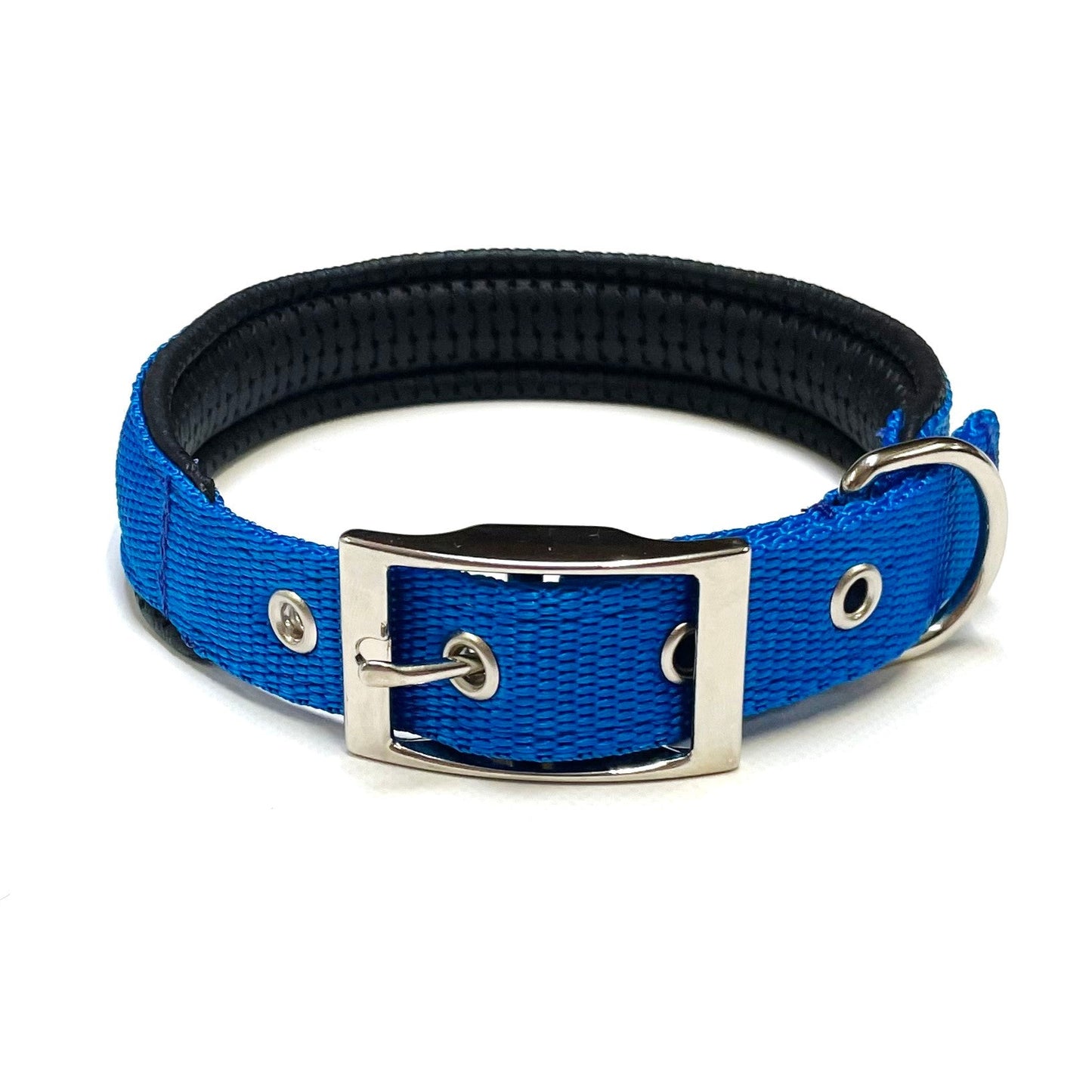 Dog Collar Adjustable Soft Padded Collar 25mm Wide Small Medium Large 20 Colours