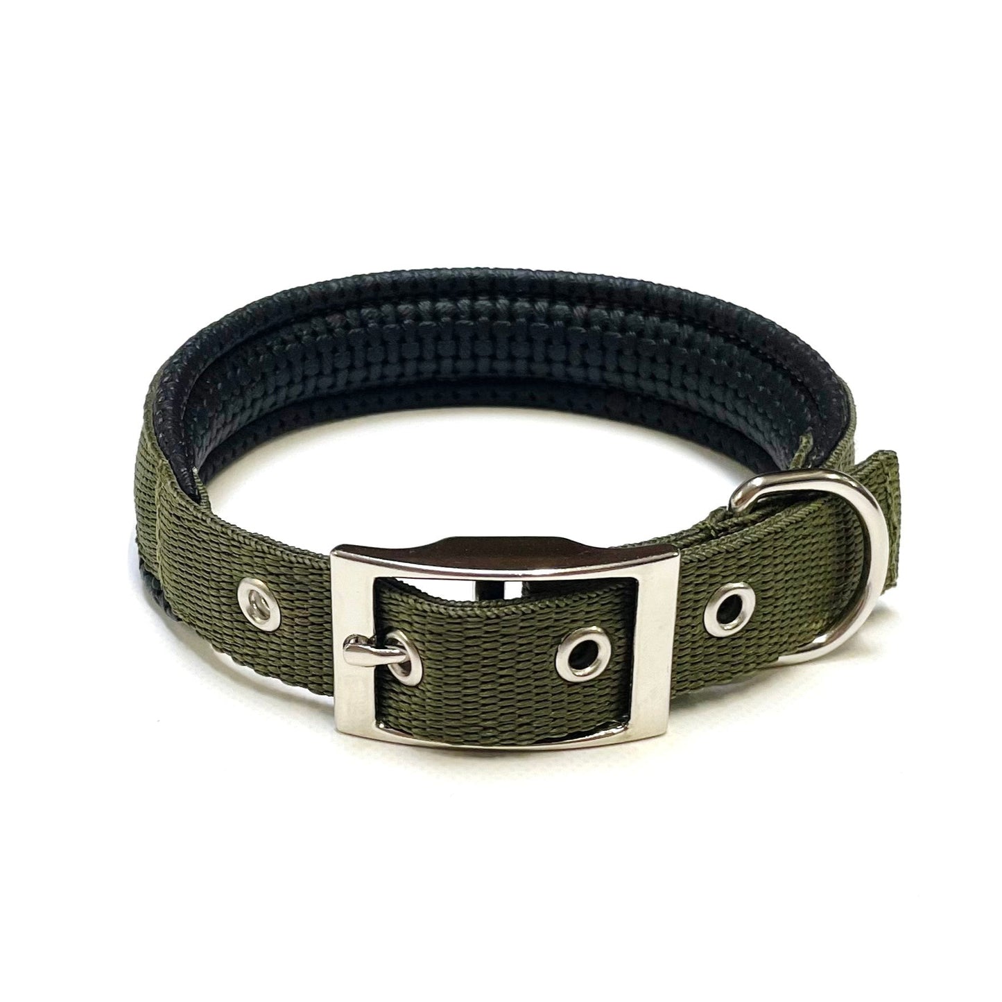 Dog Collar Adjustable Soft Padded Collar 25mm Wide Small Medium Large 20 Colours