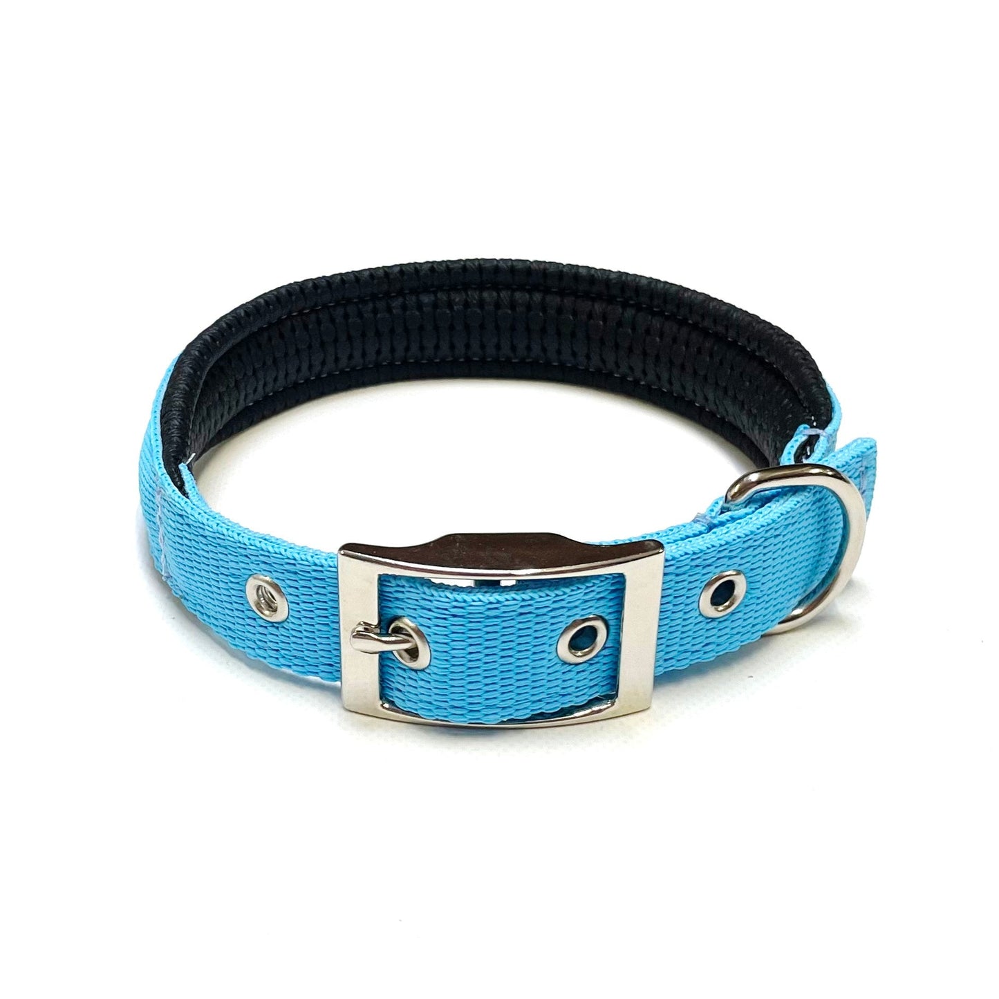 Dog Collar Adjustable Soft Padded Collar 25mm Wide Small Medium Large 20 Colours