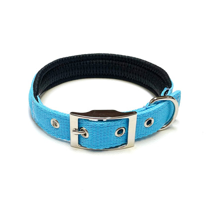 Dog Collar Adjustable Soft Padded Collar 25mm Wide Small Medium Large 20 Colours