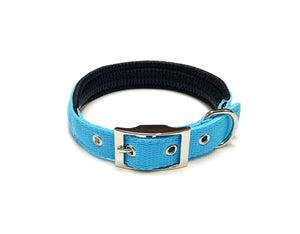 Dog Collar Adjustable Soft Padded Collar 25mm Wide Small Medium Large 20 Colours