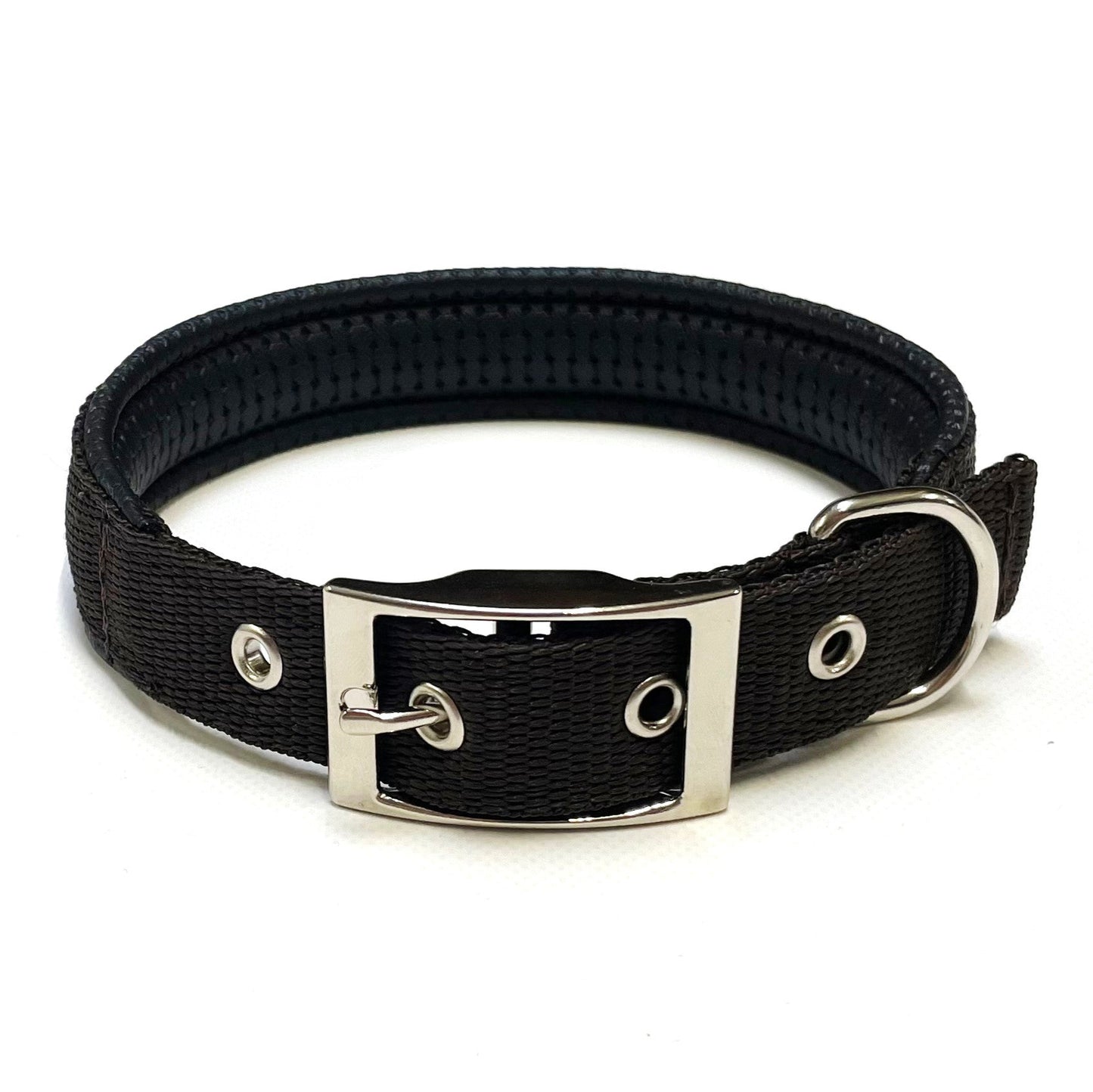 Dog Collar Adjustable Soft Padded Collar 25mm Wide Small Medium Large 20 Colours