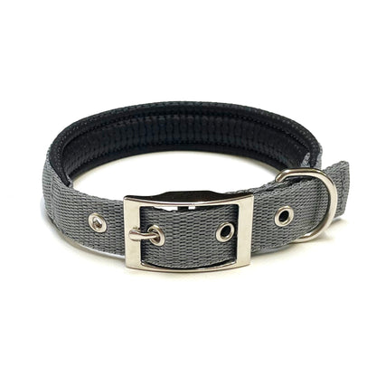 Dog Collar Adjustable Soft Padded Collar 25mm Wide Small Medium Large 20 Colours
