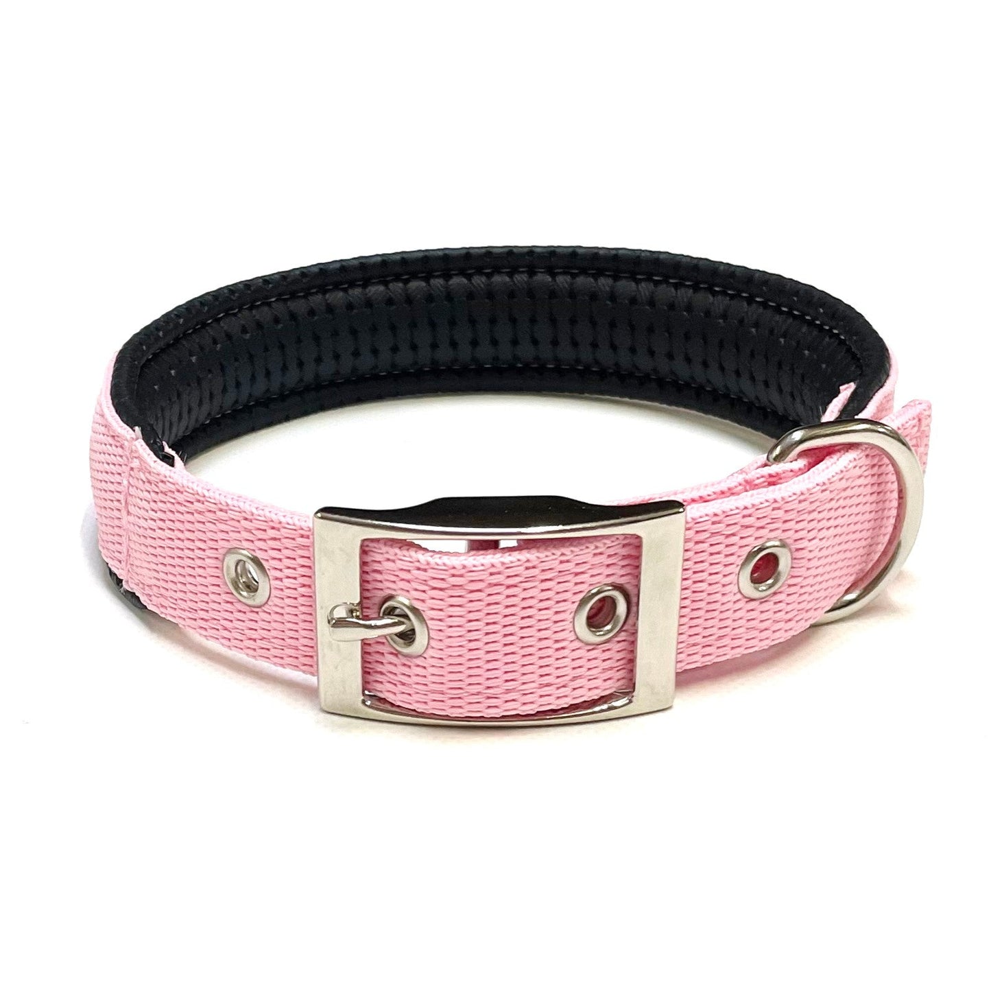 Dog Collar Adjustable Soft Padded Collar 25mm Wide Small Medium Large 20 Colours