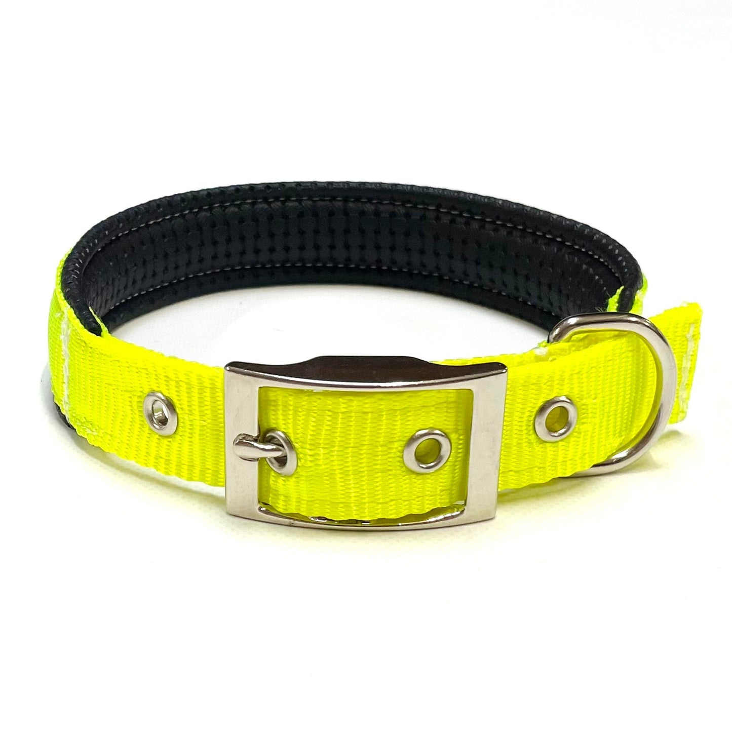 Dog Collar Adjustable Soft Padded Collar 25mm Wide Small Medium Large 20 Colours