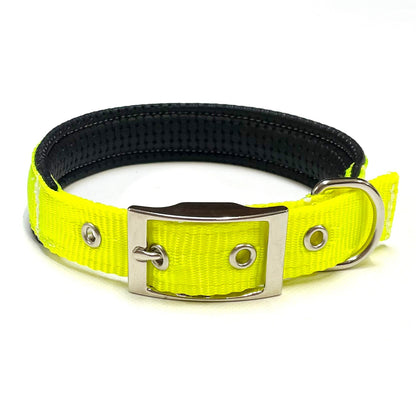Dog Collar Adjustable Soft Padded Collar 25mm Wide Small Medium Large 20 Colours