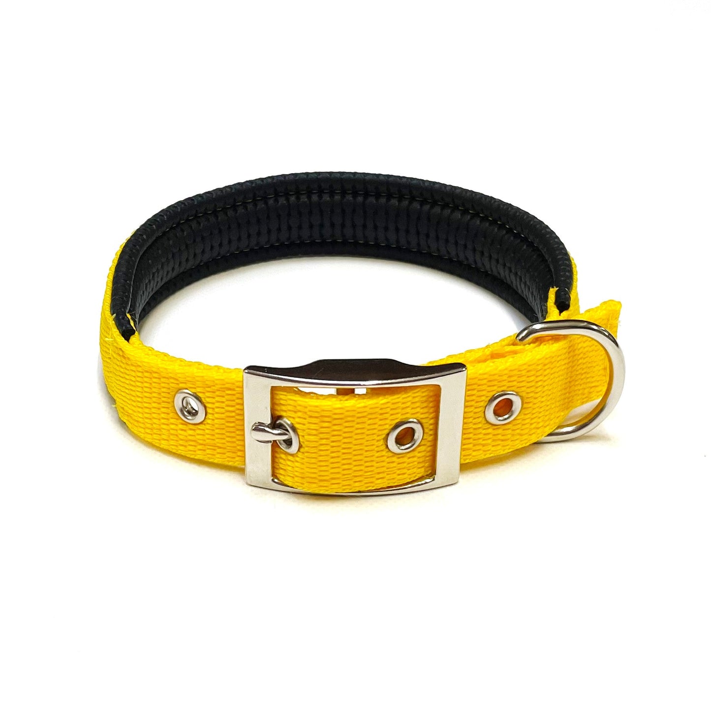 Dog Collar Adjustable Soft Padded Collar 25mm Wide Small Medium Large 20 Colours