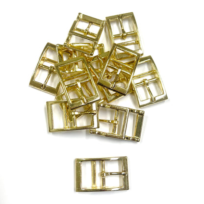 Caveson Buckles Brass Plated Square Ended 16mm 20mm 25mm Dog Collars Webbing Straps Belts