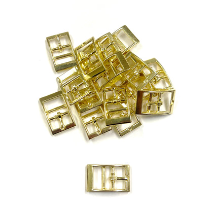 Caveson Buckles Brass Plated Square Ended 16mm 20mm 25mm Dog Collars Webbing Straps Belts