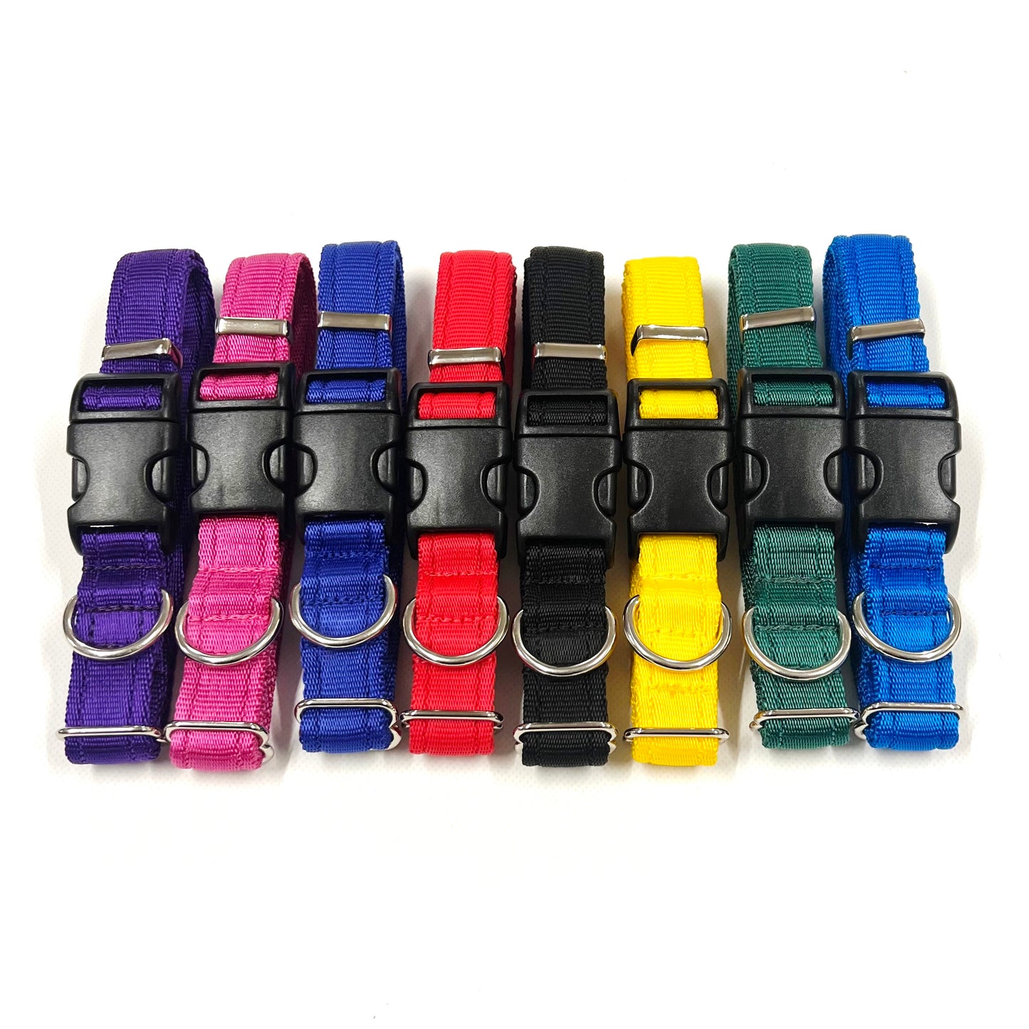 Adjustable Dog Collars 25mm Cushion Webbing In Various Colours And Sizes Small Medium Large