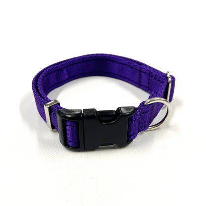 Adjustable Dog Collars 25mm Cushion Webbing In Various Colours And Sizes Small Medium Large