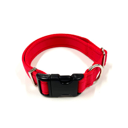 Adjustable Dog Collars 25mm Cushion Webbing In Various Colours And Sizes Small Medium Large