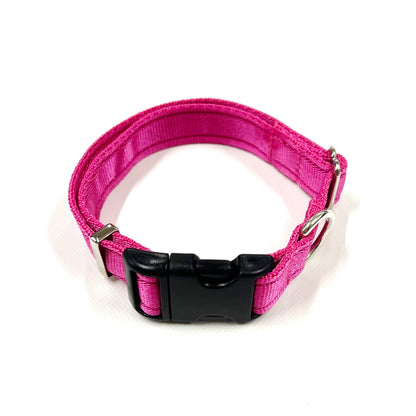 Adjustable Dog Collars 25mm Cushion Webbing In Various Colours And Sizes Small Medium Large