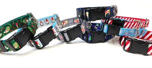 Christmas Dog Collars Adjustable 25mm Wide In Various Designs Small Medium Large