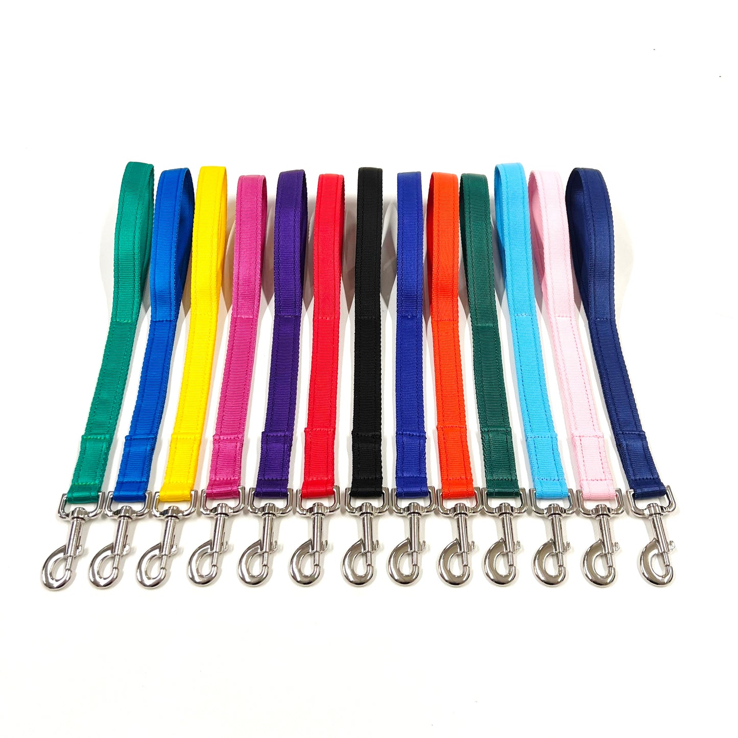 20" Short Close Control Dog Training Lead Leash 25mm Cushion Webbing In 19 Colours