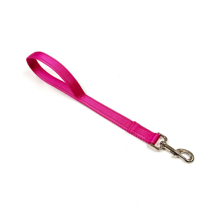 18" Short Close Control Dog Training Lead Leash 25mm Cushion Webbing In 19 Colours